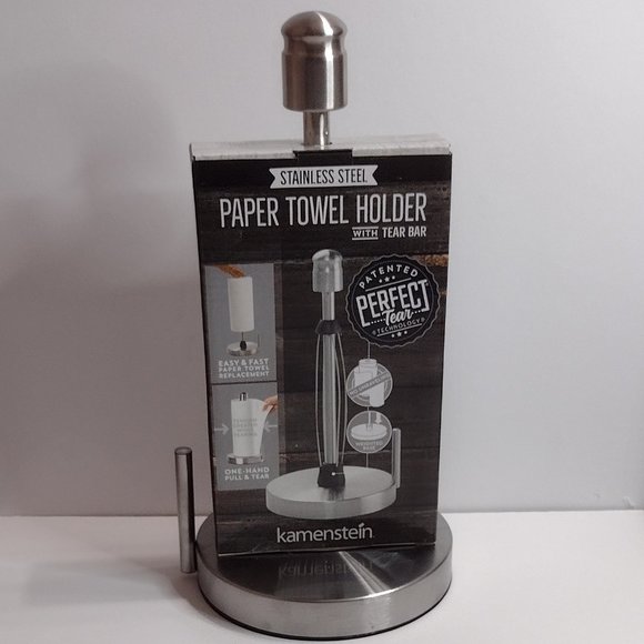 Kamenstein Kitchen Kamenstein Perfect Tear Paper Towel Holder Silver 3 Inches Poshmark